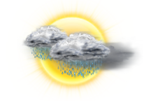 Predpoveď: Showery, becoming less settled Predpoveď: Showery, becoming less settled
