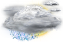 Predpoveď: Mostly cloudy and cooler. Precipitation possible within 12 hours, possibly heavy at times. Windy.